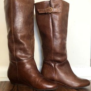 Steve Madden Insight Brown Wedge Boots Size 7.5